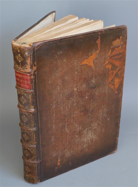 Leti, Gregorio - The Life of Pope Sixtus the Fifth..., 1st English translation, folio, contemporary calf,